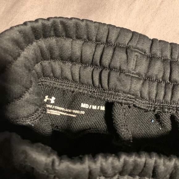 Black Under Armour UA Sweat Shorts Medium - Picture 3 of 3